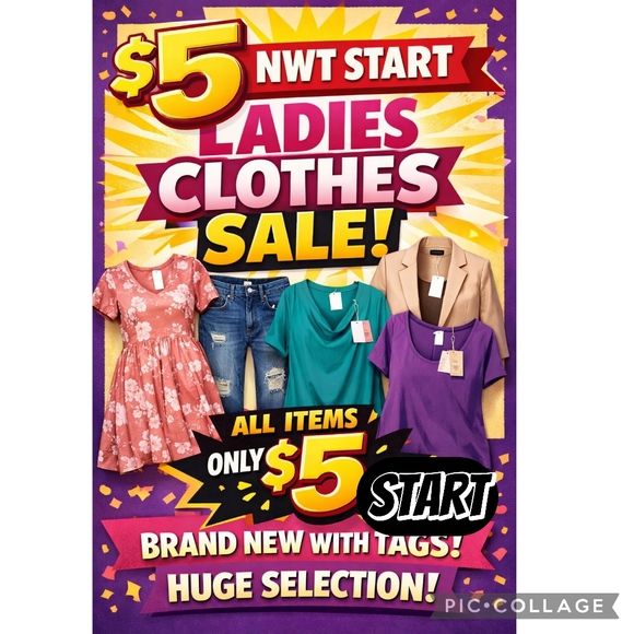 💥BEAUTIFUL LADIES ♥️ 💥$5 Start NWT Clothes‼️Friday 12/19 @10:30 AM‼️ - Picture 3 of 17